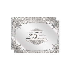Frodas Silver 25-års bröllopsinbjudan Inbjudningar