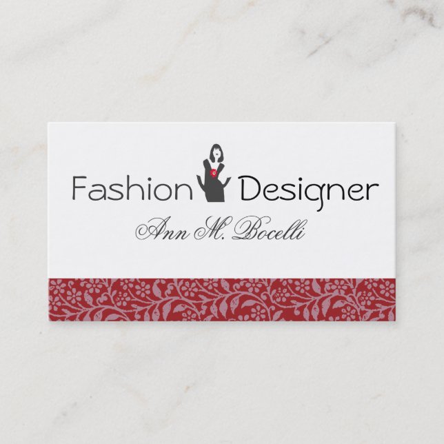 Frodasd mode modellerar den Posh modekonsulenten Visitkort (Framsida)