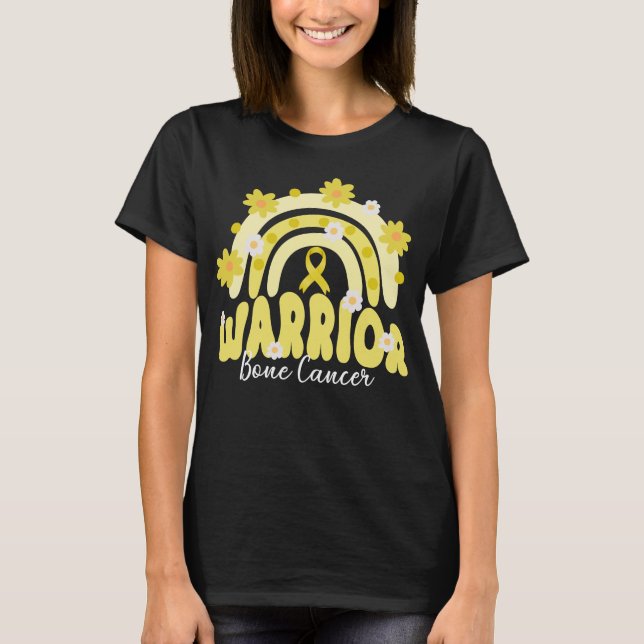 frodig bencancerkrigare regnbåge t shirt (Framsida)