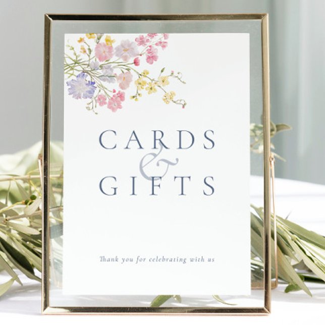 Frodig dammig blå skript bröllopsbord skylt (Lush Dusty Blue Script Wedding Tabletop Sign)