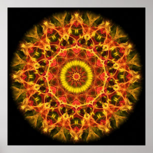 Frodig glödkaleidoscope poster