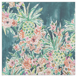 Frodig tropisk Boho för ANANASPARTY blommigt Tyg