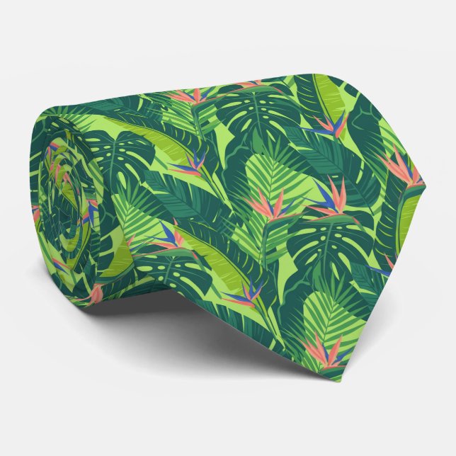 Frodig Vibrant Tropisk Blad Monstera och Palm Slips (Rullad)