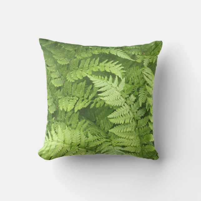 Frodiga gröna Ferns Kudde (Framsida)