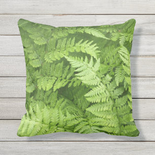 Frodiga gröna Ferns Kudde
