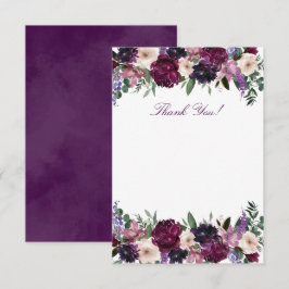 Frodiga lila blommor | Romantiska tack-kort Tack Kort