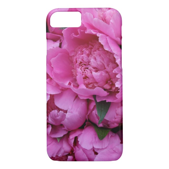 Frodiga rosa pionblommor Case-Mate iPhone skal (Baksida)