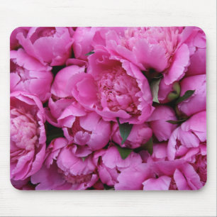 Frodiga rosa pionblommor musmatta