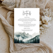 Frodiga toppar Dimma skog Akvarell