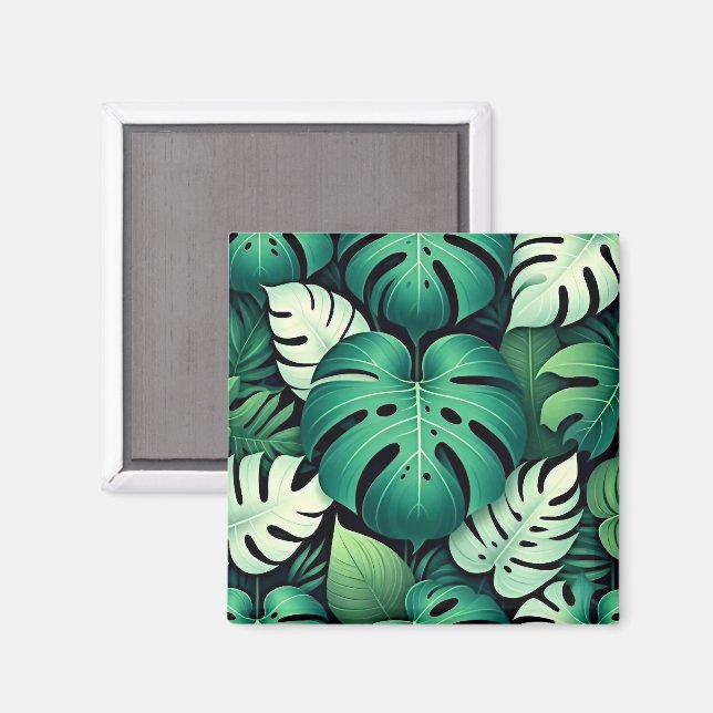 Frodiga tropiska blad magnet (Front/Back)