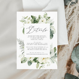 Frodiga Vita Blommor & Grönska Gästinformation Tilläggskort