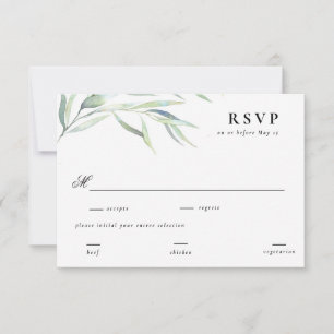 Frodigt Grönt Bröllop RSVP Svar