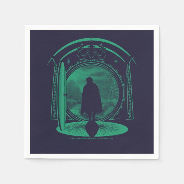 FRODO™ Lämnar THE SHIRE™ Silhuett Pappersservett (Framsidan)