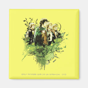FRODO™ med vektorkollage med Hobbit Vector Colla Magnet