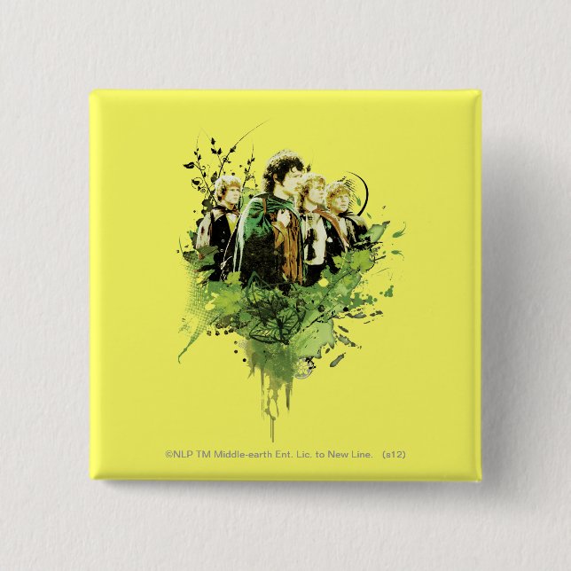 FRODO™ med vektorkollage med Hobbit Vector Collage Knapp (Framsida)