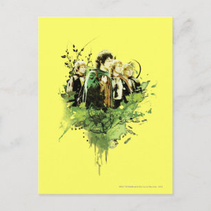 FRODO™ med vektorkollage med Hobbit Vector Collage Vykort