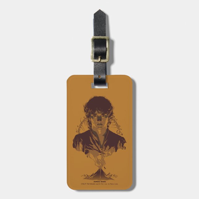 FRODO™ MONTER DOOM™ Tengwar-inskription Grafik Bagagebricka (Vertikal Framsida)