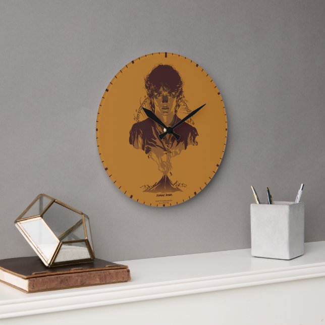FRODO™ MOUNT DOOM™ Tengwar Inscription Graphic Stor Klocka (Kontor)