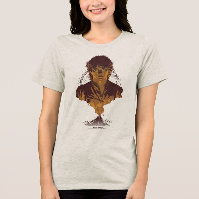 FRODO™ MOUNT DOOM™ Tengwar Inscription Graphic T Shirt (Framsida)