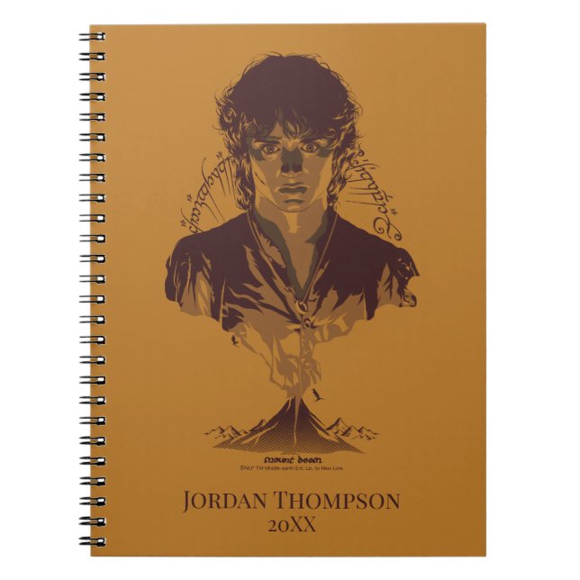 FRODO™ MOUNT DOOM™ Tengwar-inskrift Grafik Anteckningsbok (Framsidan)