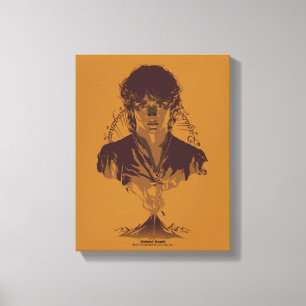 FRODO™ MOUNT DOOM™ Tengwar-inskrift Grafik Canvastryck