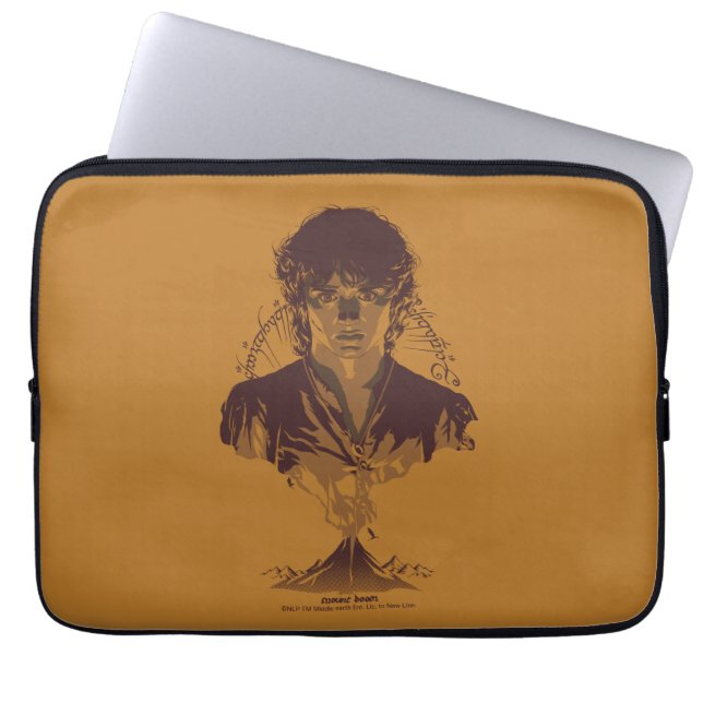 FRODO™ MOUNT DOOM™ Tengwar-inskription Grafik Laptop Fodral (Framsidan)
