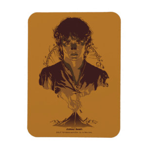 FRODO™ MOUNT DOOM™ Tengwar-inskription Grafik Magnet