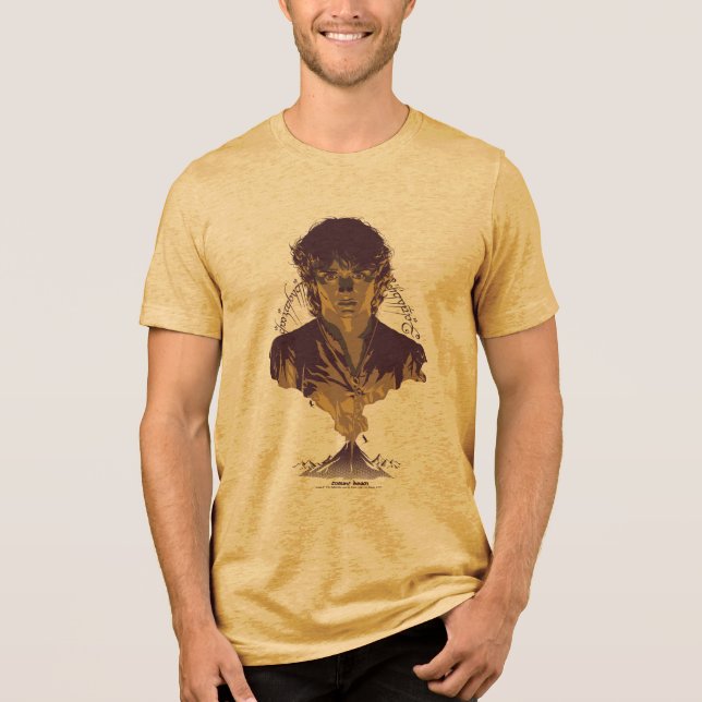 FRODO™ MOUNT DOOM™ Tengwar-inskription Grafik T Shirt (Framsida)