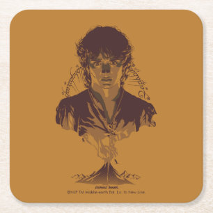 FRODO™ MOUNT DOOM™ Tengwar-inskription Grafik Underlägg Papper Kvadrat