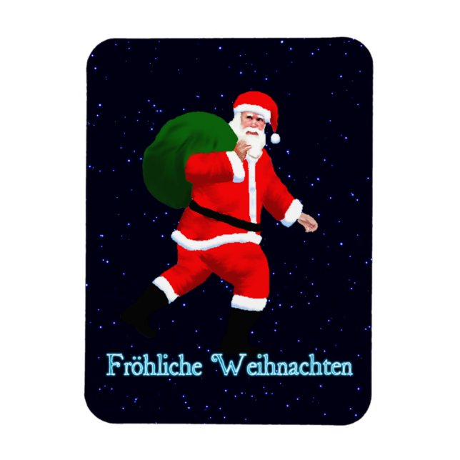 Froehliche Weihnachten - Jultomten Magnet (Vertikal)