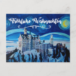 Froehliche Weihnachten Winter Märchenschloss Vykort