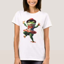 Frog 11-lärare, dans, groda, sallad, Ai-genererad T Shirt