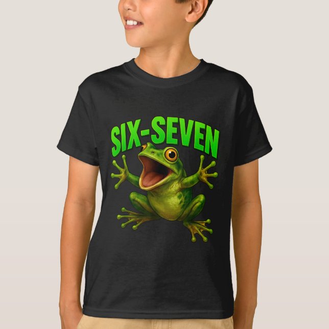 Frog 67 Meme Six Seven Funny Gen Alpha  T Shirt (Framsida)