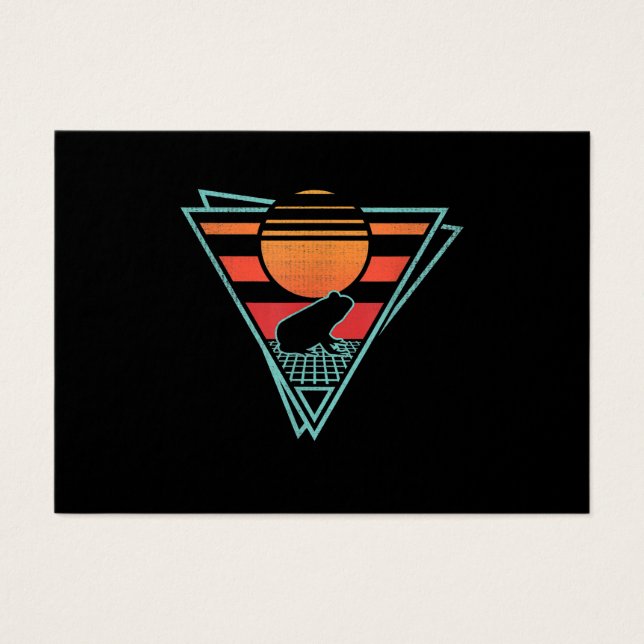 Frog 80-talets EDM Synthwave Gift Visitkort (Framsidan)