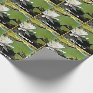 Frog Admiring Lotus Flower Nature Personlig Presentpapper