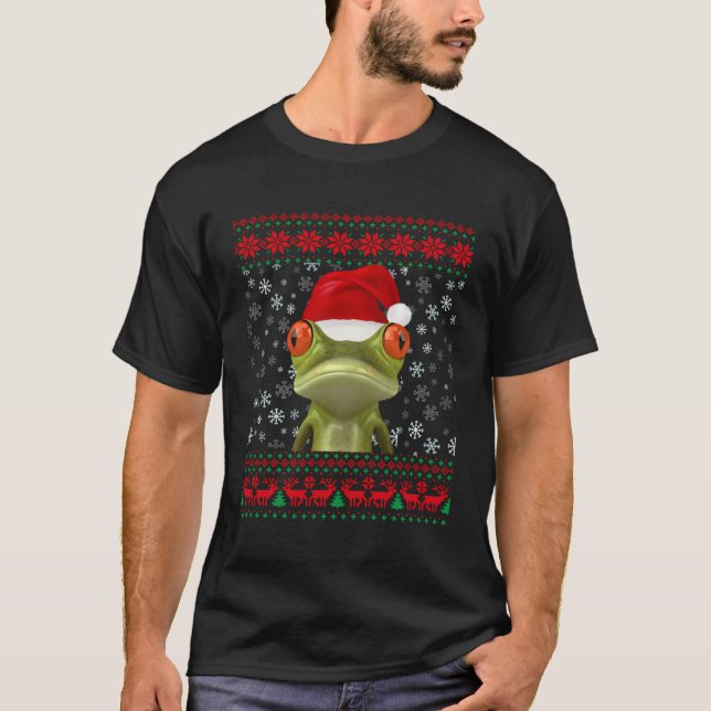 Frog Ägg julsötare Älskare Gift T Shirt (Framsida)