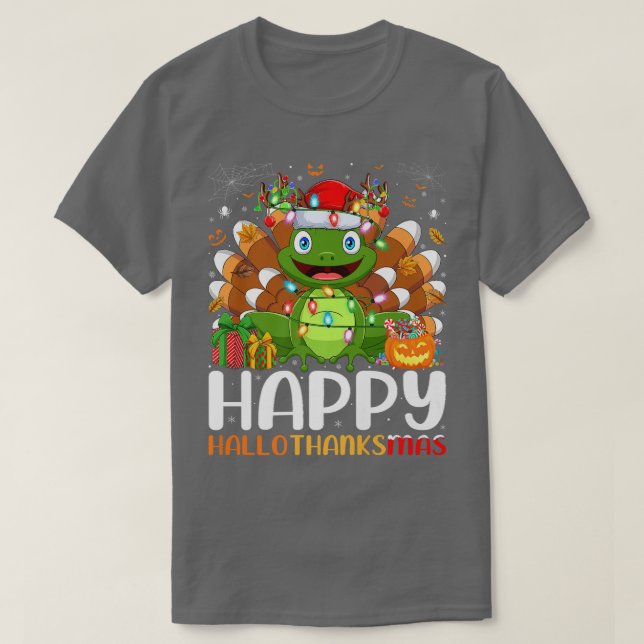 Frog Älskare Halloween jul Lycklig Hallothanksma T Shirt (Design framsida)