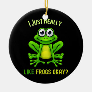 Frog Älskare I Verkligen som Frogs... Julgransprydnad Keramik