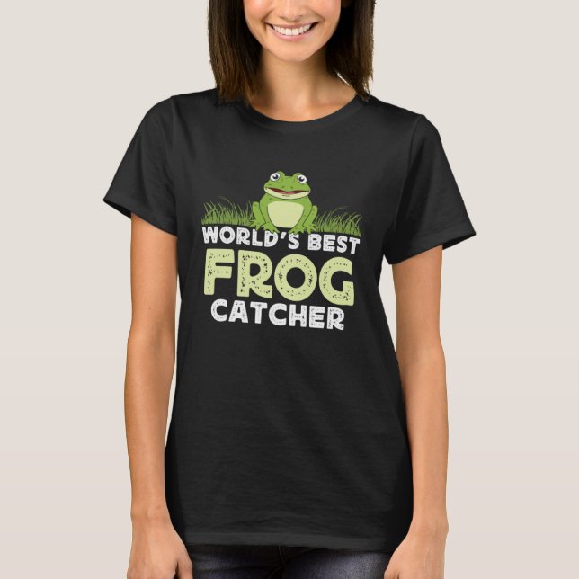 Frog Amphibians Exotic Animal Frog Hunter Tadpole  T Shirt (Framsida)