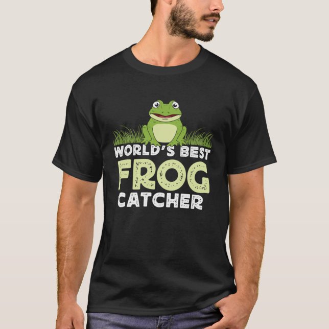 Frog Amphibians Exotic Animal Frog Hunter Tadpole  T Shirt (Framsida)