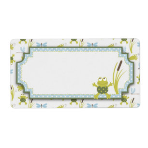 Frog and Dragonfly Baby Shower Fraktsedel