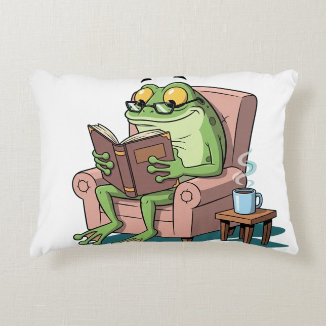 Frog and Education Prydnadskudde (Framsidan)