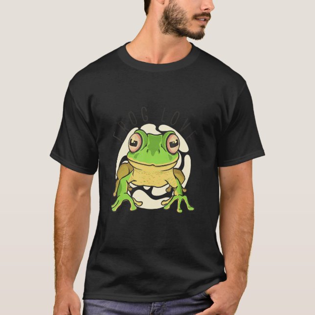 Frog Animal Amphibian Prince Toad Amphibian Kärlek T Shirt (Framsida)