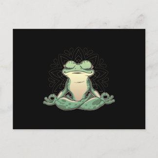 Frog Animal Doing Yoga Vykort
