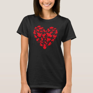 Frog Animal Heart Frog Valentine Day T Shirt