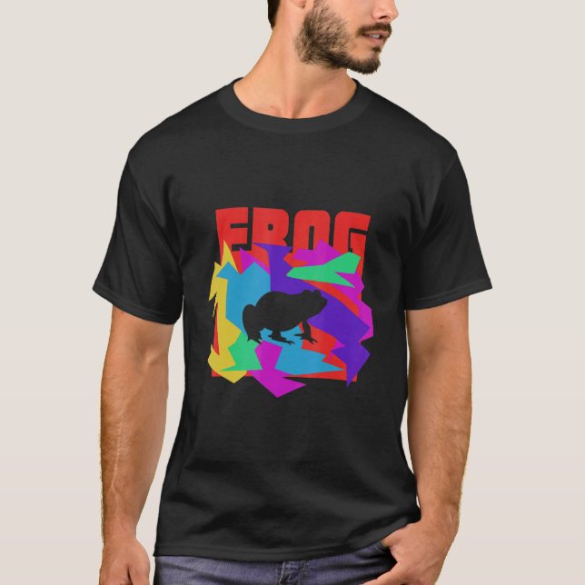 Frog Animal Mosaik Puzzle T Shirt (Framsida)