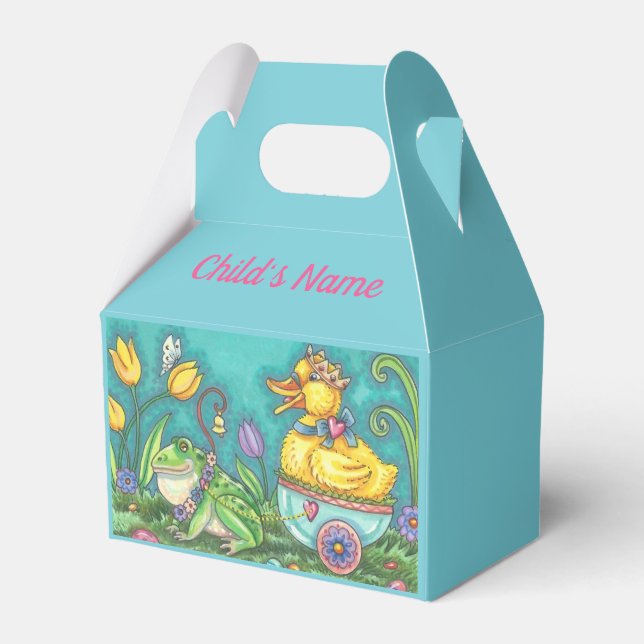 FROG & ANKA PÅSKÄGG GABLE FAVOR BOX Personalize Presentaskar (Framsidan Sidan)