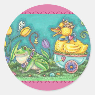 FROG & ANKA PRINCE PÅSK STICKERS Lakan Round Runt Klistermärke