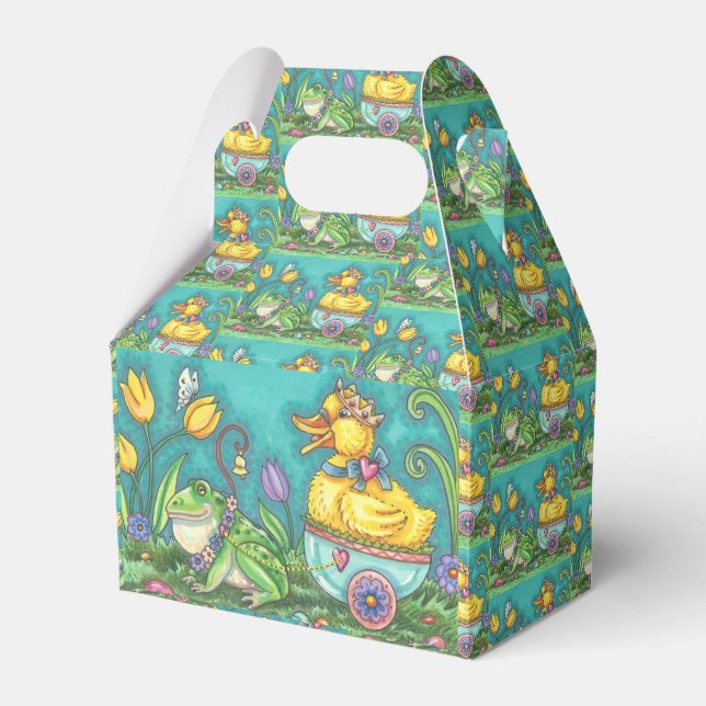 FROG & ANKA PRINCE PÅSKÄGG GABLE FAVOR BOX PRESENTASKAR (Framsidan Sidan)