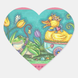 FROG & ANKA PRINCE PÅSKÄGG STICKERS Lakan Heart Hjärtformat Klistermärke